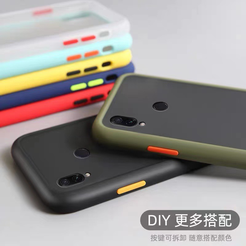 รุ่นใหม่ Case Redmi Note 7 เคสกันกระแทก ปุ่มสีผิวด้าน ขอบนิ่มหลังแข็ง เคสโทรศัพท์ เรดมี [ ส่งจากไทย ]