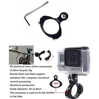 Aluminum Bike Clamp Bicycle Handlebar Mount Holder Adapter for GoPro/SJCam/YI อะแดปเตอร์อลูมิเนียมยึดจักรยาน Handlebar