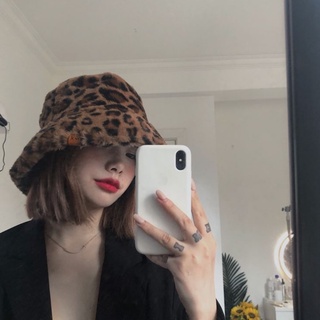 🐆 หมวก Bucket Hat ปีกรอบ ลายเสือดาว ขนนุ่มมาก ใส่แก้ชงปีเสือ สวยกรุบ 🐆