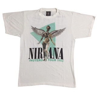 เสื้อยืดวง NIRVANA นางฟ้าง ‘ 90’ Size “ L. 470