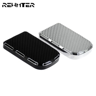 Motorcycle Brake Pedal Pad Cover Black Chrome Aluminum For Harley Touring Street Glide Road King 80-Up Trike Softail Bre