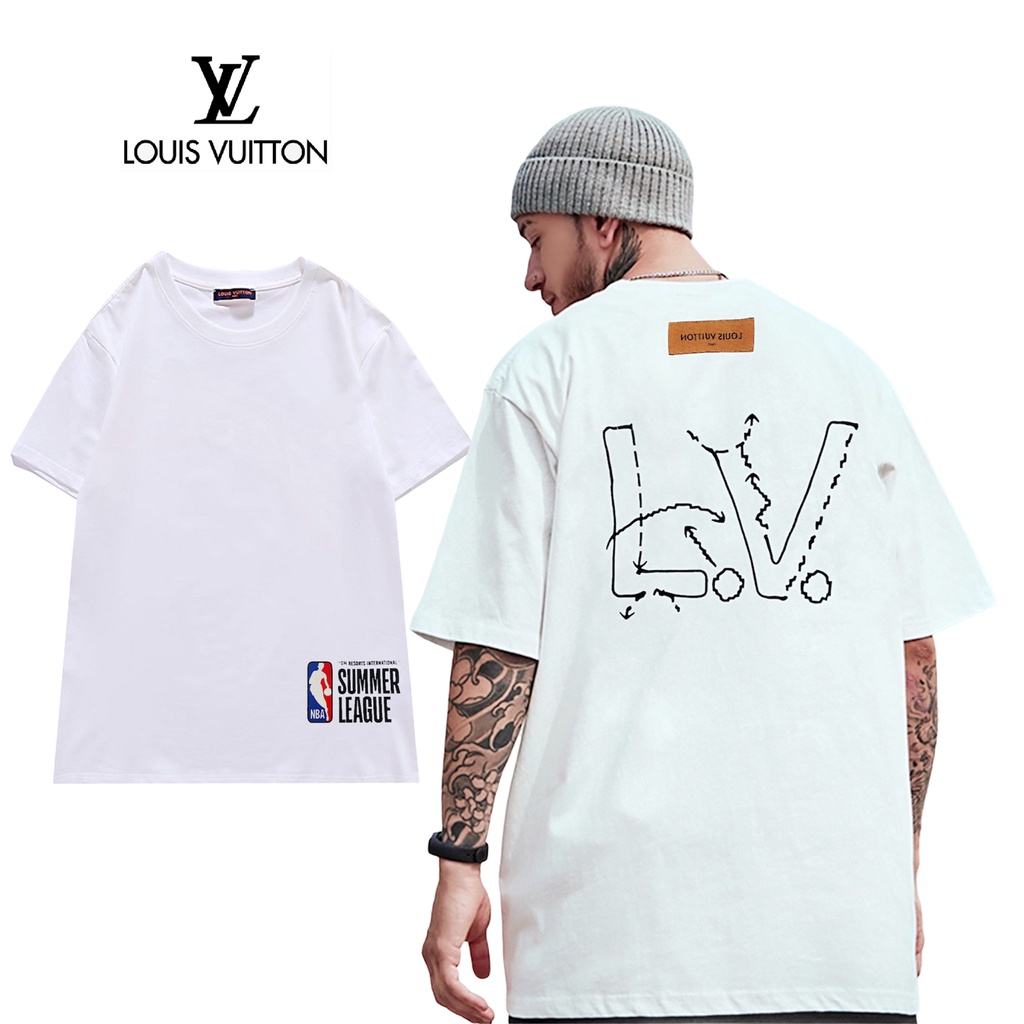 TopBrands คุณภาพพรีเมี่ยม 1:1 L0UIS VUITT0N เสื้อยืด lelaki baju tshirt ผู้ชายเสื้อยืดผ้าฝ้าย viral