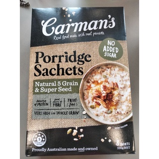 Carmans  Natural 5 Grain&amp;Super Seed ธัญพืช ผสม ข้าวโอ๊ต 320g