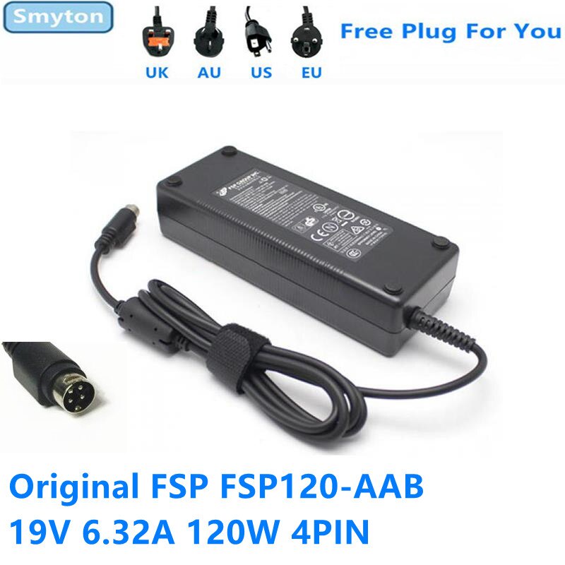 FSP FSP120-AAB 19V 6.32A 120W 4PIN AC Adapter Charger แหล่งจ่ายไฟสําหรับ ASTERISK MPC-424 THECUS N42