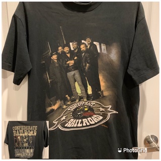 เสื้อยืดผ้าฝ้ายพิมพ์ลายขายดี Rare Vintage CONFEDERATE RAILROAD USA Tour 90’s [ตะเข็บสอยเดี่ยวบน-ล่าง]🌏🔥