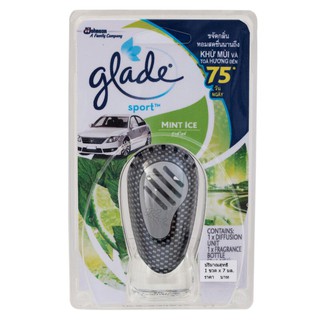 Glade เกลด สปอร์ต น้ำหอมปรับอากาศสำหรับรถยนต์ กลิ่นมินต์ ไอซ์ 7มล.