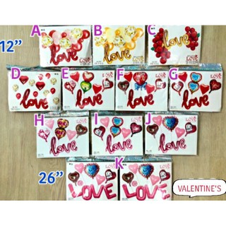 ✅พร้อมส่ง ลูกโป่งวาเลนไทน์ เป่าเองได้ อักษรlove #16” &amp; LOVE 26” 💕 🎈