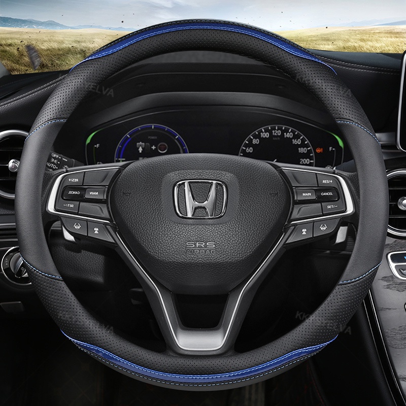 ปลอกหุ้มพวงมาลัยรถยนต์ คาร์บอนไฟเบอร์ สําหรับ Honda City Civic BRV MOBILIO HRV Jade Stream CRV