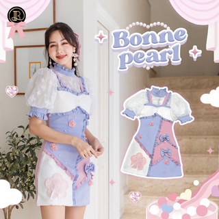 BLT BRAND การันตีเสื้อผ้าแบรนด์แท้ มินิเดรส สีตามรูป สวยหวานควรเก็บนะจ๊ะสาวๆ BONNE PEARL