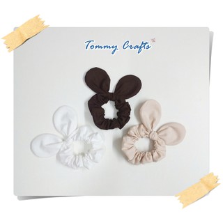 ยางรัดผมหูมิกกี้เม้าส์ โดนัทรัดผม ผ้าคอตตอน สีพื้น 1 Mickey mouse Ears cotton Hair scrunchies