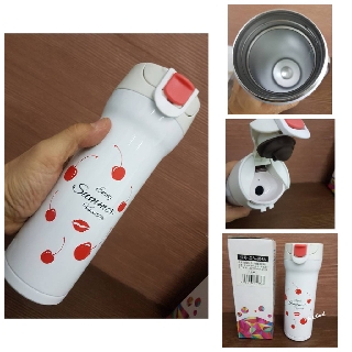 OPEN SUCCESS VACUMM FLASK กระติกน้ำสูญญากาศ 480 ml ทรงฝาล๊อคปิดเปิด OS-8056