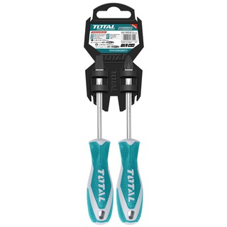 Total ไขควงปากแบน + ไขควงปากแฉก ขนาด 4 นิ้ว ( 2 ตัวชุด ) พร้…