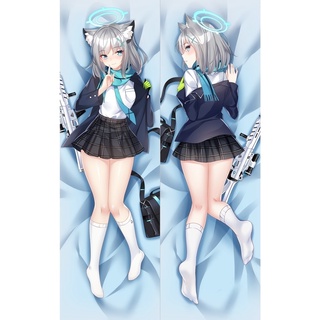 Blue Archive - ผ้าคลุมซุ้มล้อมรอบ ลายหมาป่า สีฟ้า ขนาด 50x150 ซม. สําหรับ Shiroko Dakimakura Buruka Sunao Okami Shiroko