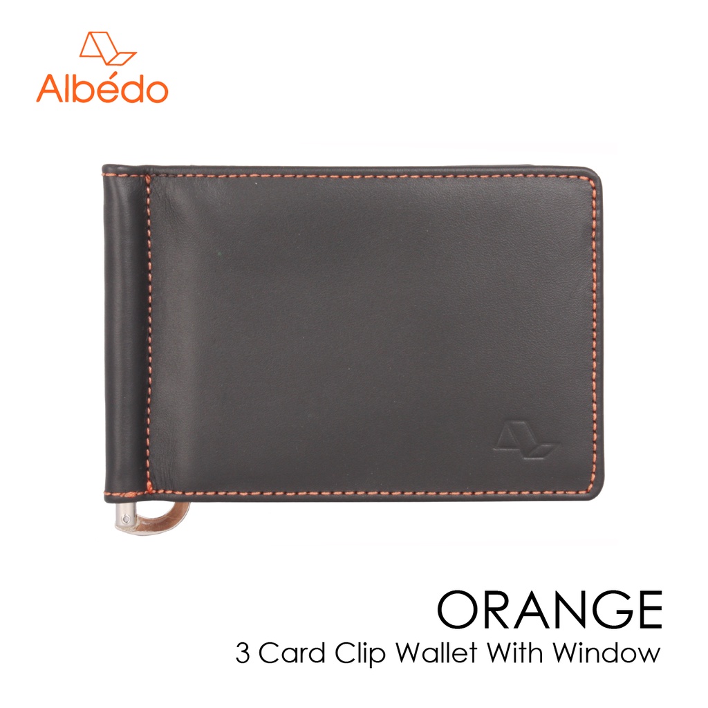 [Albedo] ORANGE 3 CARD CLIP WALLET WITH WINDOW กระเป๋าสตางค์/คลิปหนีบธนบัตร/กระเป๋าใส่บัตร รุ่น ORANGE - OR01999