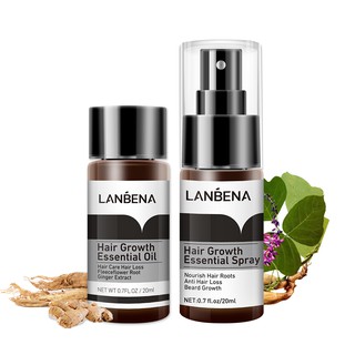 lanbena เอสเซ่นบํารุงเส้นผม+สเปรย์ป้องกันผมร่วง