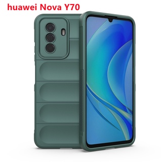 เคสโทรศัพท์มือถือ ยางซิลิโคน กันกระแทก ป้องกันเลนส์กล้อง สําหรับ Huawei Nova Y70 Plus NovaY70