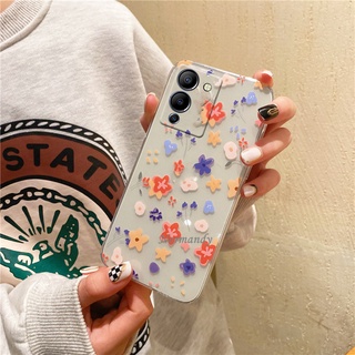 เคสโทรศัพท์ New Case Infinix Note 12 G96 G88 11S 11 Pro Hot 12 Play 12i 11 11S NFC Smart 6 Girl Style Fashion Romantic Flowers Handphone Casing Silicagel Softcase Transparent Protection Cover เคส