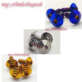 น็อตบังโซ่ เวฟ110i,125S/R,ดรีม ก้นหอยเลสแท้ ขนาด6x10 ชุดล่ะ 4ตัว