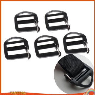 [PRETTYIA] 5Pcs Adjustable Ladder Lock Slider Backpack Straps Fastener Webbing Buckles