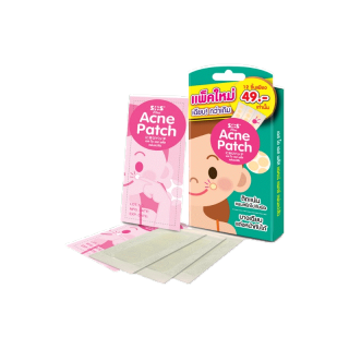 SOS Plus Acne Patch แผ่นแปะสิว (12ชิ้น ) แผ่นดูดสิว ติดแน่น บางเฉียบ แต่งหน้าทับได้