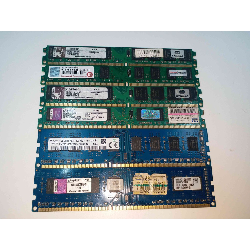 Ram DDR2,DDR3 2-4GB มือสองสภาพดีราคาน่าโดน