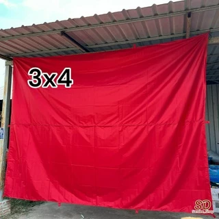 ผ้าใบผ้าร่มเคลือบยูวีเอนกประสงค์กันแดดกันฝน น้ำหนักเบามีหูห้อย ขนาด2x3 3x4 4x6หลา