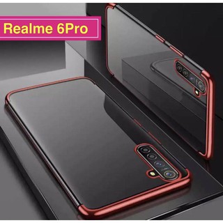 [ส่งจากไทย] Case Realme 6Pro เคสเรียวมี 6โปร เคส Realme 6pro เคสนิ่ม TPU CASE เคสขอบสีหลังใส เคสกันกระแทก เคสซีลีโคน เคส