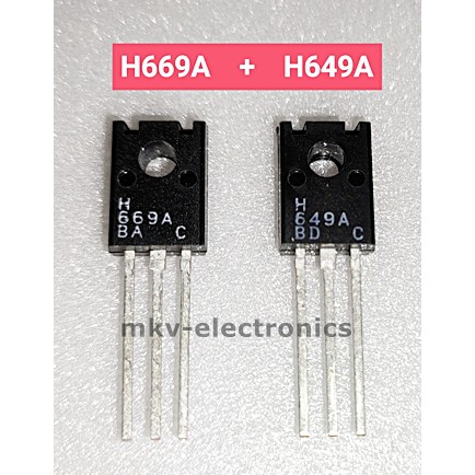 H669A + H649A ใช้แทนกันได้กับเบอร์ D669 + B649 TRANSISTOR NPN PNP TO-126 1คู่  (รหัสสินค้า M00962)