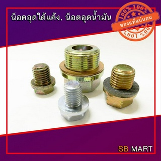 น็อตอุดใต้แค้ง น็อตอุดน้ำมันเครื่อง สกรูใต้แค้ง สกรูอุดน้ำมันเครื่อง M10 - M24 (แพ็คx1ตัว)