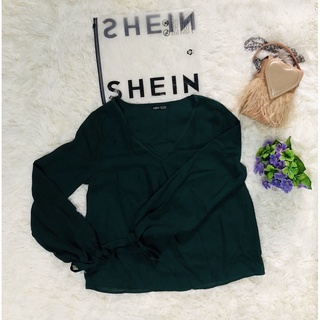 Shein💋💋 เสื้อแขนยาวคอวี  🚗💕 ส่งฟรี🥰