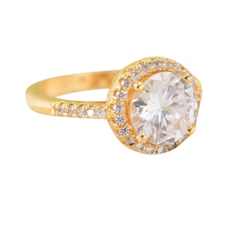 GDJ แหวนเพชร GDR045 แหวนทอง / ค้าส่ง ทองโคลนนิ่ง ทองไมครอน ทองหุ้ม ทองเหลืองชุบทอง ทองชุบ