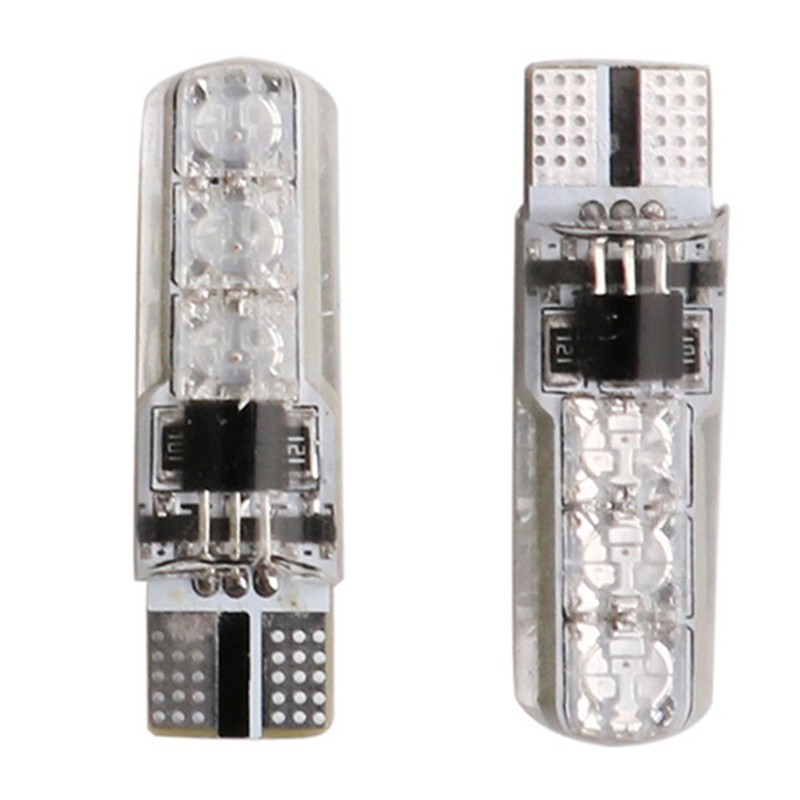 4 ชิ้น T10 6SMD 5050 RGB หลอดไฟ LED รถยนต์สีสันสดใสพร้อม / รีโมตควบคุม - รูปที่ 6