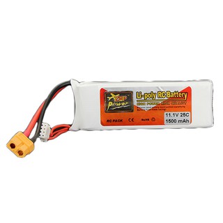 ZOP Battery Power กำลังไฟ 3S 11.1V 1500MAH 25C แบตเตอรี่ ปลั๊ก XT60 RC Parts Toys เครื่องชาร์จแบตเตอรี่