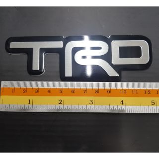 Plate Trd ของรถ Toyota ดำ/แดง 13 x 4 cm