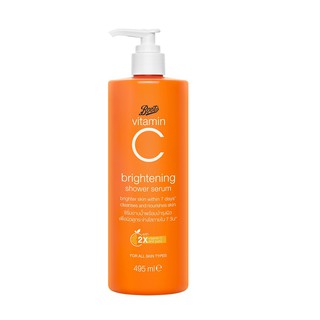 BOOTS VITAMIN C บู๊ทส์ วิตามิน ซี ไบรท์เทนนิ่ง ชาวเวอร์ ซีรั่ม 495 มล. BOOTS VITAMIN C BRIGHTENING SHOWER SERUM 495ML (RR)