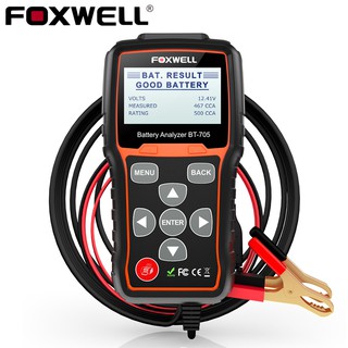 foxwell bt 705 12 v อุปกรณ์ทดสอบแบตเตอรี่รถยนต์ 100-2000 cca