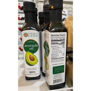 Avocado oil 500ml อาโวคาโด Chosen Foods น้ำมัน อะโวคาโด 100%Pure Avocado Oil