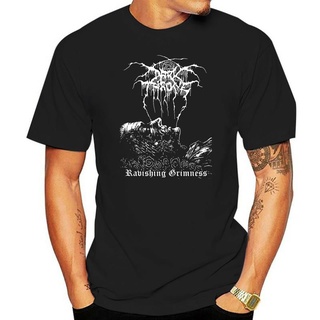 เสื้อยืดผ้าฝ้ายพิมพ์ลายขายดี เสื้อยืด ลาย Darkthrone Ravishing Grimness V2 สีดํา