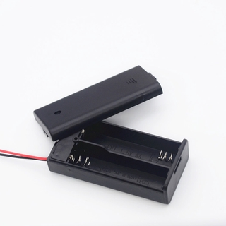 Battery box ขนาด AA หรือ 14500 จำนวน 2 ก้อน - แบบมีฝาและสวิทซ์เปิดปิด