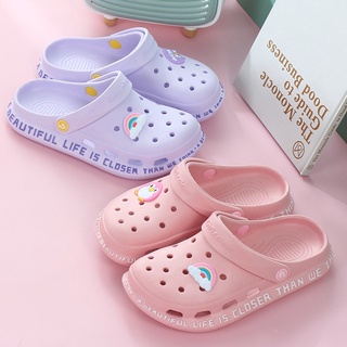 G071 🏳‍🌈ส่งจากไทย🏳‍🌈รองเท้าแตะ สุดคิ้วท์ รองเท้าหัวโต น้ำหนักเบา กันลื่น ไม่เจ็บเท้าแถมตัวติดการ์ตูนน่ารัก 7 แบบให้เลือก