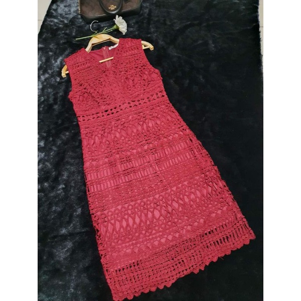 SE7ENแซกแขนกุดลายลูกไม้