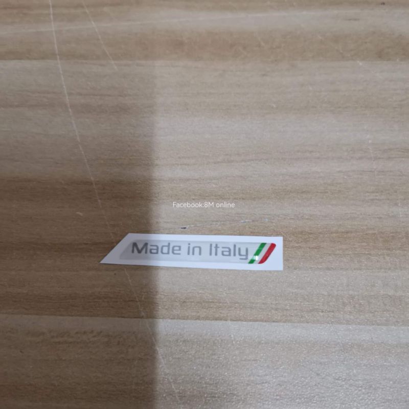 สติ๊กเกอร์ made in italy ติดหมวกกันน็อคติดหมวกด้านหลัง S M L XL XXL LOGO โลโก้ไซส์ made in italy DOT RR สติ๊กเกอร์ไซส์ s