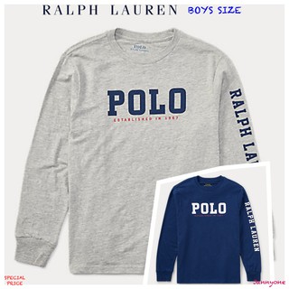 RALPH LAUREN COTTON JERSEY GRAPHIC T-SHIRT ( เด็กโตผู้ชายอเมริกาอายุ 8-20 ปี )