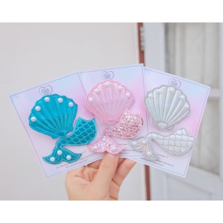 mermaid hair clip set