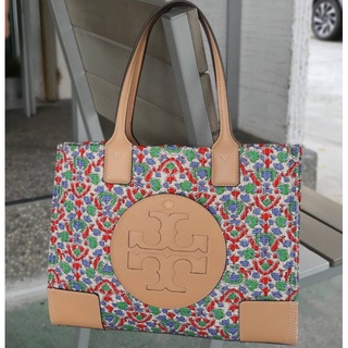 🎀 (สด-ผ่อน) กระเป๋า tote 13 นิ้ว 64411 Tory Burch ELLA FLORAL QUILTED MINI TOTE BAG