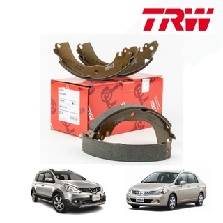 TRW ผ้าเบรกหลัง Nissan Tiida ปี 2006-2012 Livina ปี 2014-2016 นิสสัน เทียน่า ลิวิน่า ดรัมเบรก