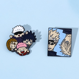 เข็มกลัด รูปการ์ตูนอนิเมะ Jujutsu Kaisen Gojo Satoru Lapel Badges เครื่องประดับ ของขวัญ