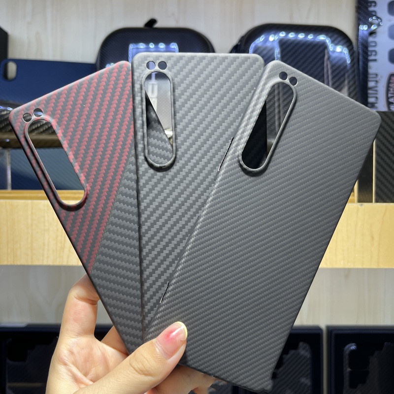 คาร์บอนไฟเบอร์เคสโทรศัพท์สําหรับ Sony Xperia 1 IV Aramid Fiber 600D กรณี Anti-fall Busines สําหรับ S