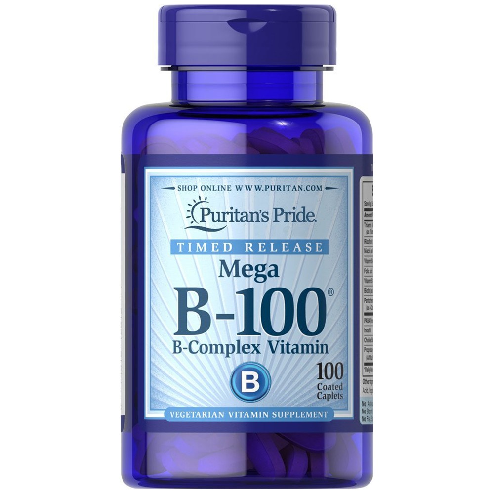Puritan's Pride Mega B-100 B-Complex Vitamin 100 Caplet Exp.09/25