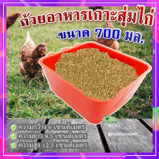 ถ้วยอาหารเกาะสุ่มไก่ (ขนาด 700 มล.) 🐔 ถ้วยเกาะสุ่มไก่ ที่ให้อาหารไก่ ถังให้น้ำไก่ ที่ใส่อาหารไก่